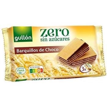 Gullón ZERO sin azúcares Barquillos Sabor Chocolate, 3 X 60G, 180 Gramos
