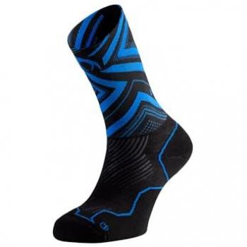 Calcetines Medios de Running Unisex Lurbel Distance ITI Five Anti-Ampollas Sin Costuras Negro/Azul