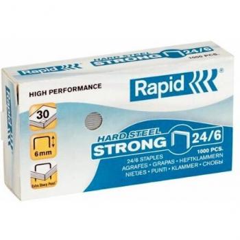 Rapid 24855900 Grapas Standard - 1000 unidades, 24/6 mm, 30 hojas