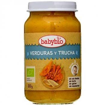 BabyBio Potito Verduras Trucha 200 Gr 200 Gramos - Linea Menu Tradicion - 300 G