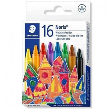 STAEDTLER Noris Club 220NC16 - Caja con 16 lápices plásticos y de cera, Multicolor