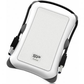 Silicon Power Armor A30 2TB USB 3.2 Gen 1 External Hard Drive, Shockproof, 2.5-Inch, White