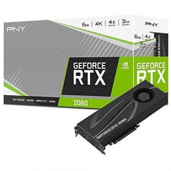 Tarjeta Gráfica PNY GeForce RTX 2060 Blower - 6 GB GDDR6, PCIe 3.0 x16, HDMI, 3 DisplayPort