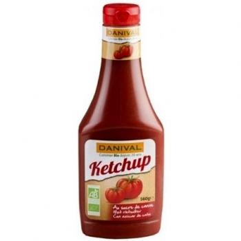 Ketchup Orgánico con Azúcar de Caña Danival, 560g en Envase de Plástico