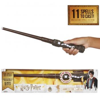 Harry Potter, Wizard Training Wand - 11 SPELLS To Cast! Official Toy Wand with Lights & Sounds – Albus Dumbledore Wand & Lord Voldemort Wand Also Available
