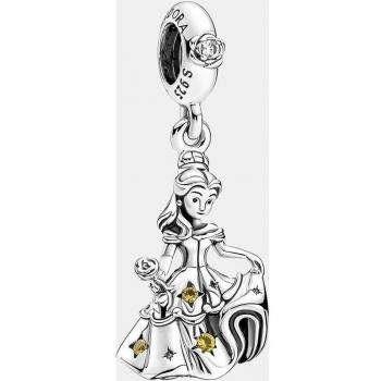 Pandora Charm Colgante Bella Bailarina de La Bella y la Bestia de Disney en Plata de Ley con Circonita 790014C01