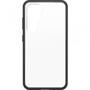 OtterBox React Funda Outdoor para Samsung Galaxy S23 - Antichoque, Ultra Fina, Protección Militar, Antimicrobiana, Transparente/Negro