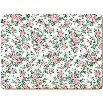 Creative Tops Everyday Home Manteles Individuales De Corcho Ditsy, madera, rosa, 4