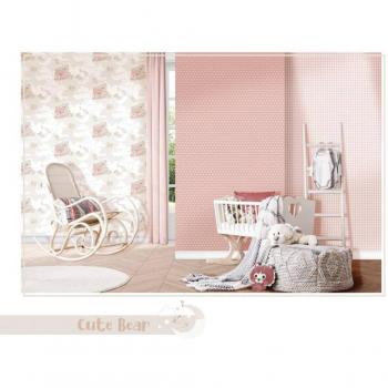 Noordwand Papel Pintado Mondo Baby Hug Bears Rosa y Beige Decoración Panel Mural Interior Color Azul, Rosa y más