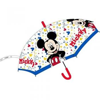 Paraguas Mickey Transparente ideal para niños de 43,5 cm