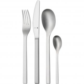 WMF Linum - Juego de 24 Piezas, Color Plateado