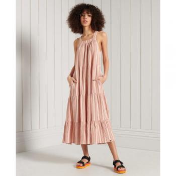 Vestido Sin Mangas Bordado Rosa Mujer Adulto Superdry