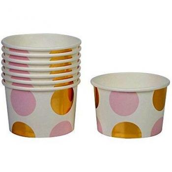Neviti Pattern Works - Vaso de Helado, diseño de Lunares, Color Rosa