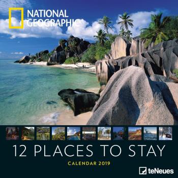 Calendario 2019 National Geographic: 12 Lugares para Quedarse (30 x 30 cm)