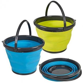 Guaranteed4Less Cubo Plegable, Silicona, Surtido: Verde y Azul, 31,5x31,5x25, 399
