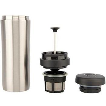 ESPRO® Travel Press con Filtro de café, Acero Inoxidable, Acero Inoxidable, 7.2 x 7.2 x 20.4 cm