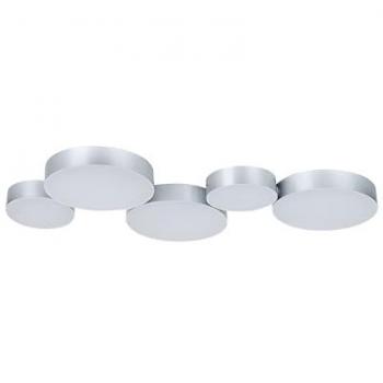 Lámpara de Techo LED Moderna Plateada 5 Focos Luga