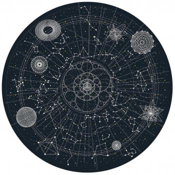 Moooi carpets celestial alfombra 350 cm de diametro color azul oscuro