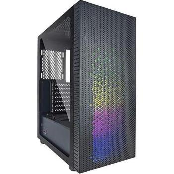 Caja de PC Azza Celesta Midi Tower ATX con Vidrio Templado y ARGB, Color Negro