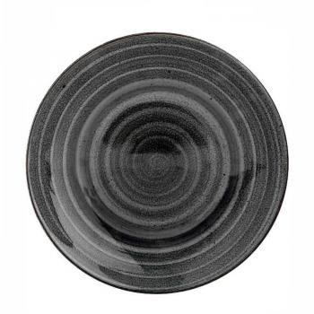 Vajilla Llorca Plato Llano 25 Cm - Eo Antracita - Caja 12 Unidades, Gural Porselen Eo Antracita Plato Llano Porcelana 25 cm Caja con 12