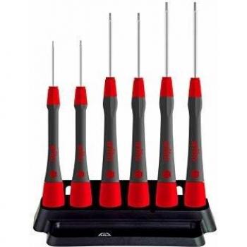 Wiha Juego de destornilladores de precisión PicoFinish® Hexagonal, de 7 unid., incl. soporte