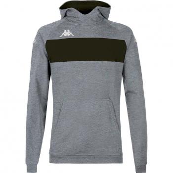Kappa Sudadera Con Capucha Daccio Gris - Sudadera con capucha, color gris, diseño moderno, tejido cómodo y suave, logo de Kappa en el pecho, ajuste regular
