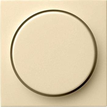 Gira 065001 Cover Plate for Dimmer, Cream White with GIRA55 DIMM CWG Knob for Dimmer, Cream White Glossy