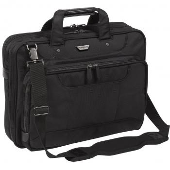 Targus Maletín Topload Corporate Traveller 15,6, bolsa para portátil con protección anticaídas, funda protectora con correa para hombro y maleta – Negro, CUCT02UA15EU