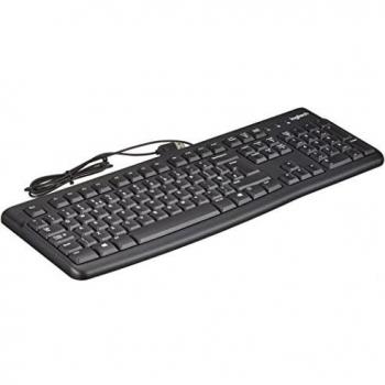 Logitech K120 Teclado con Cable Business para Windows, Disposición QWERTY UK, Negro