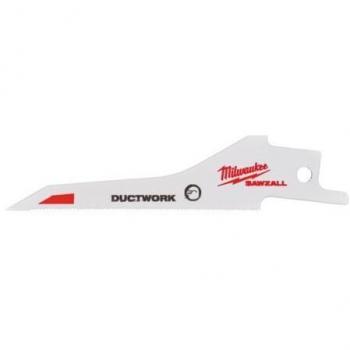 Milwaukee 3-1/3 in. Bi-Metal Ductwork Reciprocating Saw Blade - 30 TPI, 5 Pack