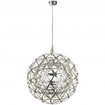 Plafón LED integrado Araña de luces Contemporary Galaxy Aluminio Cromo 44 Cm 38W 3000K