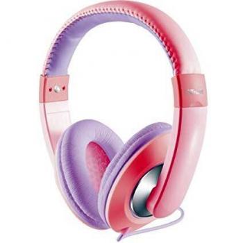 Trust Sonin - Auriculares para niños con limitador de volumen, rosa