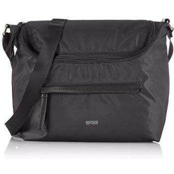 BREE Barcelona NYLON 8 - Bolso de hombro de material sintético mujer, color negro, talla 34x26x12 cm