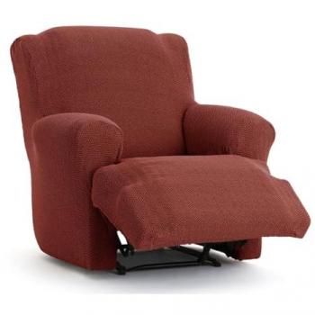 Funda para Sofá Eysa JAZ Marrón 80 x 120 x 110 cm, Funda de sillón relax xl bielástica caldera 60 - 110 cm, EYSA Funda de sofá premium jaz pies juntos
