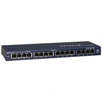 Netgear ProSAFE GS116GE - 16-Port Unmanaged Gigabit Ethernet Desktop Switch, Grey