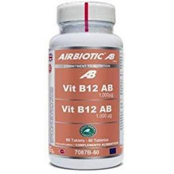 Airbiotic AB - Vit B12 AB Vitaminas para la depresión, anemia y neuropatías, 1000 mg