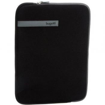 Bugatti Bags Laptop-Hülle, 35,7 x 25,8 x 2,6 cm 49566301 - Bolsa para portátil unisex, color negro, talla 35x26x3 cm