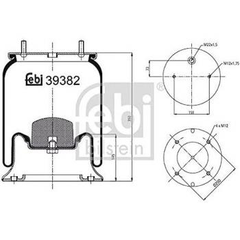 Fuelle de suspensión neumática FEBI BILSTEIN 39382