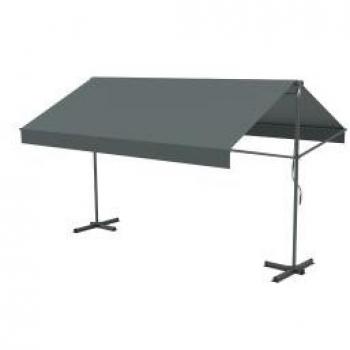 Toldo doble inclinación manual 2,95 x 3 m gris