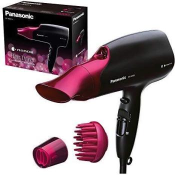 Panasonic EH-NA65-K825 Secador Profesional para Hidratación y Brillo, Tecnología Nanoe Avanzada, 2000 W Potente, 3 Velocidades y 4 Temperaturas, Botón de Aire Frio, Con Difusor, Negro y Rosa