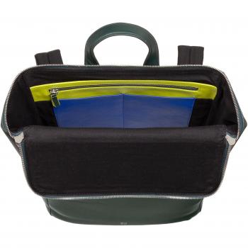 Mochila grande de piel para hombre Dudu con capacidad para PC de hasta 16'', incluye compartimento para iPad, ordenador portátil y Tablet, diseño antirrobo con carro y cremallera