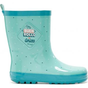 Botas de agua de niña en azul con estampado