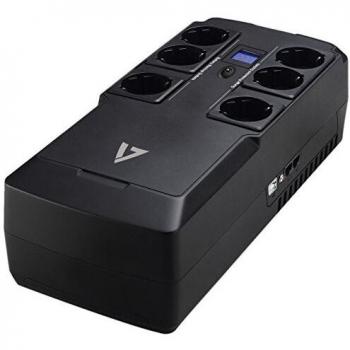 V7 UPS1DT750-1E Protector de sobrevoltaje de escritorio 750VA, negro