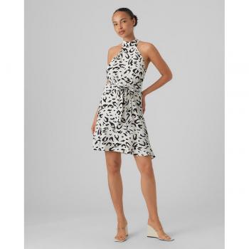 Vero Moda - Vestido corto estampado con diseño floral, manga corta, escote redondo y cintura ajustada
