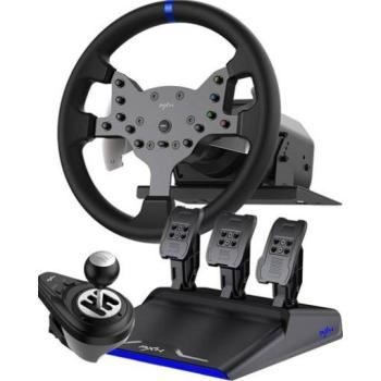 Volante de Carreras PXN V99 - Gaming Wheel con Pedales para PC, PS3, PS4, Xbox One y Nintendo Switch