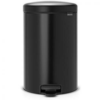 Brabantia 114106 Pedal Bin Newicon with plastic inner Bucket, Matt Black - 20 L