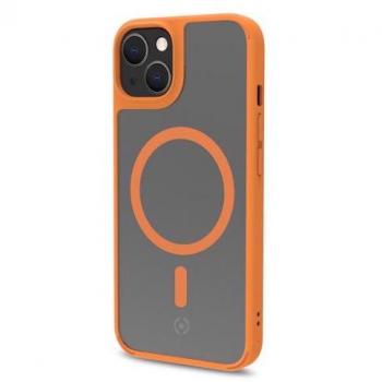 Funda para iPhone 14 Celly Magmatt Back Cover Transparente con Borde Amarillo