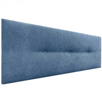 Cabecero Acolchado de Tela Acualine Liso con Botones - Azul, 135x50cm (Camas 120/135/140)