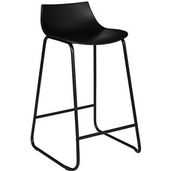 Taburete de Bar Otac, Metal Negro, Polipropileno y Hierro
