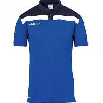 uhlsport Offense 23 Polo Shirt Hombre, Azur/Azul Marino/Blanco, 140